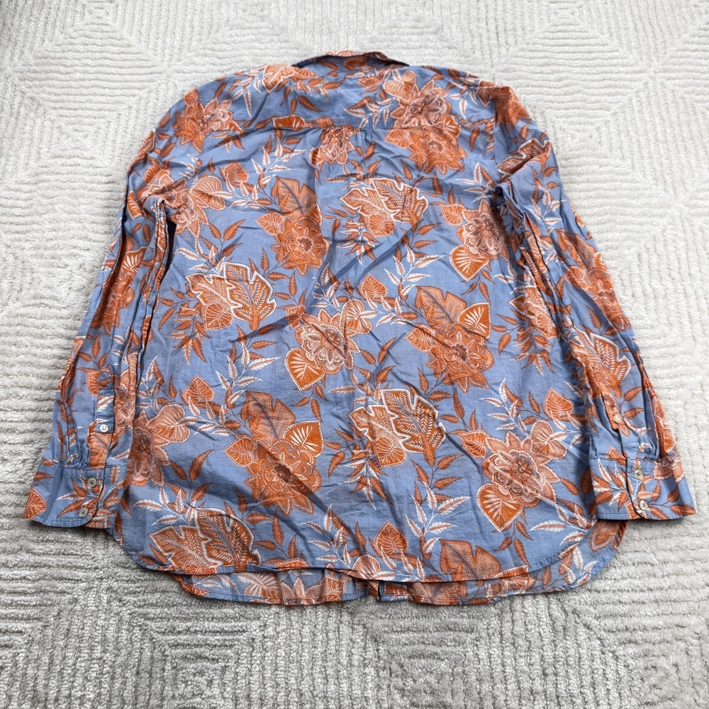 Talbots Shirt Women L Floral Button Spring Summer Top Bloom Cottage Boho Rustic - Picture 2 of 8